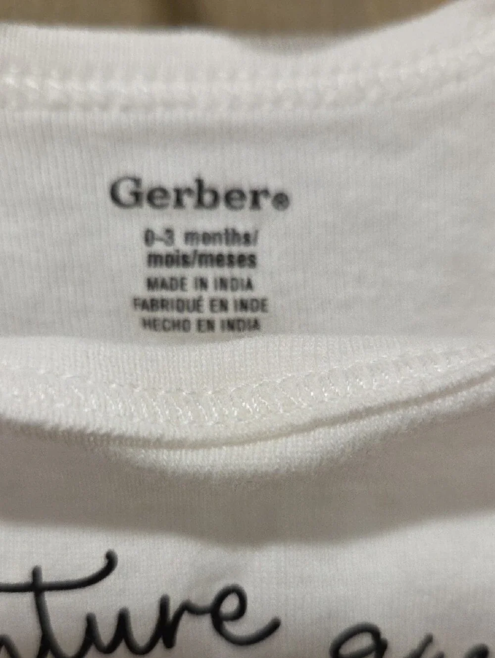 Gerber White Graphic Adventure Onesie for Kids
